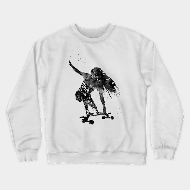 Skateboarder Crewneck Sweatshirt by erzebeth